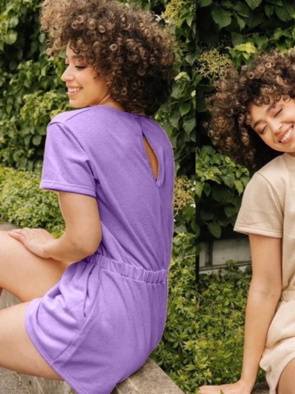 Smash + Tess 2XS the cheeky shorty romper in Lovely Lavender